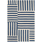 Ralph Lauren Canyon Stripe Patch Rug, RLR2867 - Pacific
