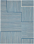 Ralph Lauren Canyon Stripe Patch Rug, RLR2867 - Pacific