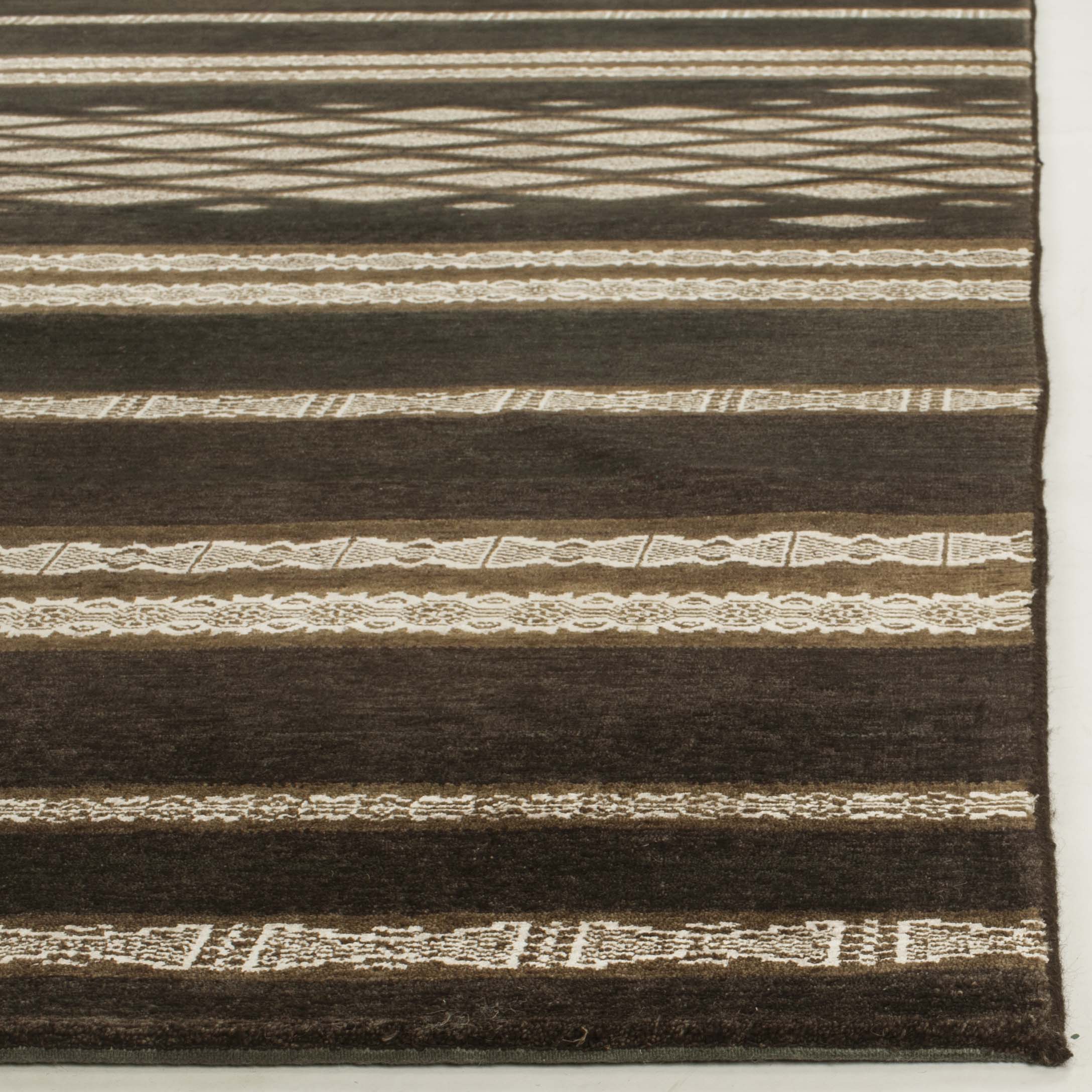 Ralph Lauren Nairobi Stripe Rug, RLR7731 - Safari Brown