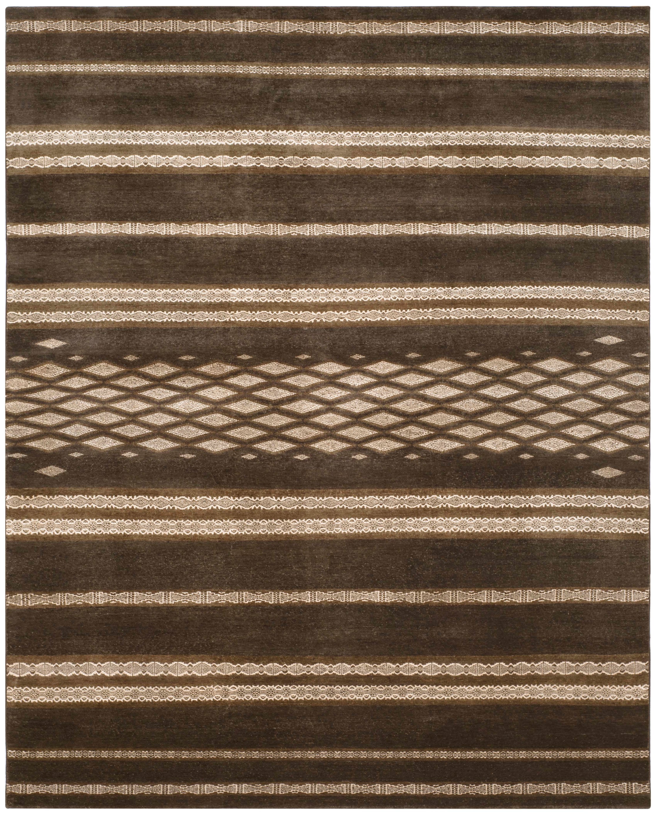 Ralph Lauren Nairobi Stripe Rug, RLR7731 - Safari Brown