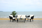 Safavieh Kerson 4Pc Rope Living Set , PAT7519 - Black/Beige