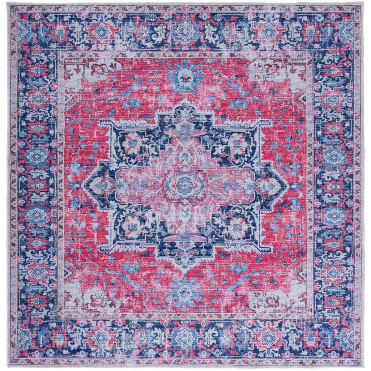 Safavieh Serapi Machine Washable 323 Rug, SEP323 - Red / Navy