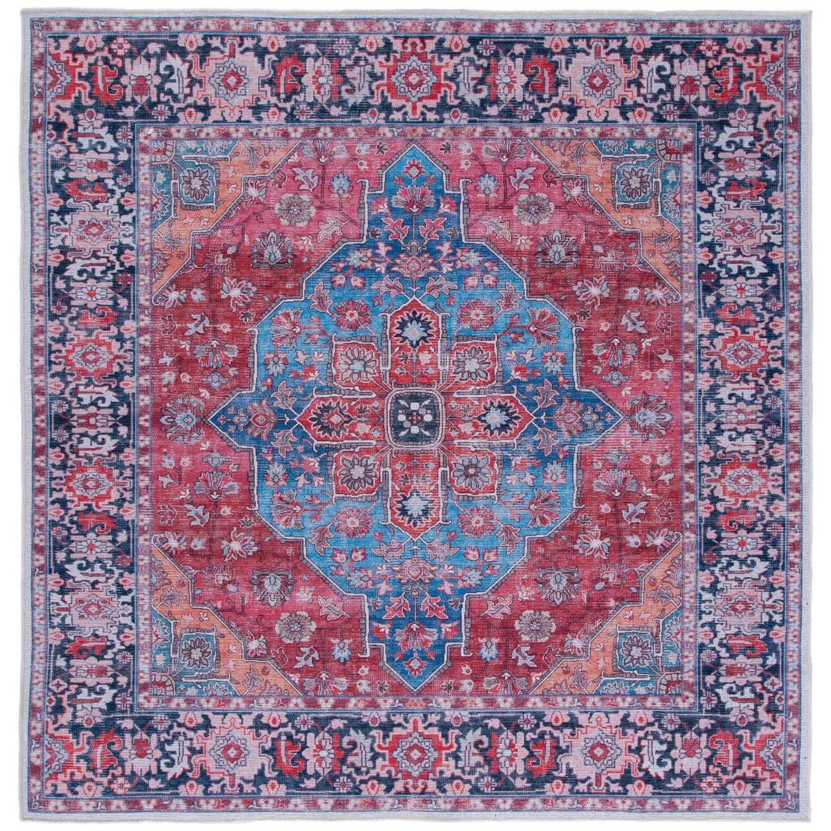 Safavieh Serapi Machine Washable 369 Rug, SEP369 - Blue / Rust