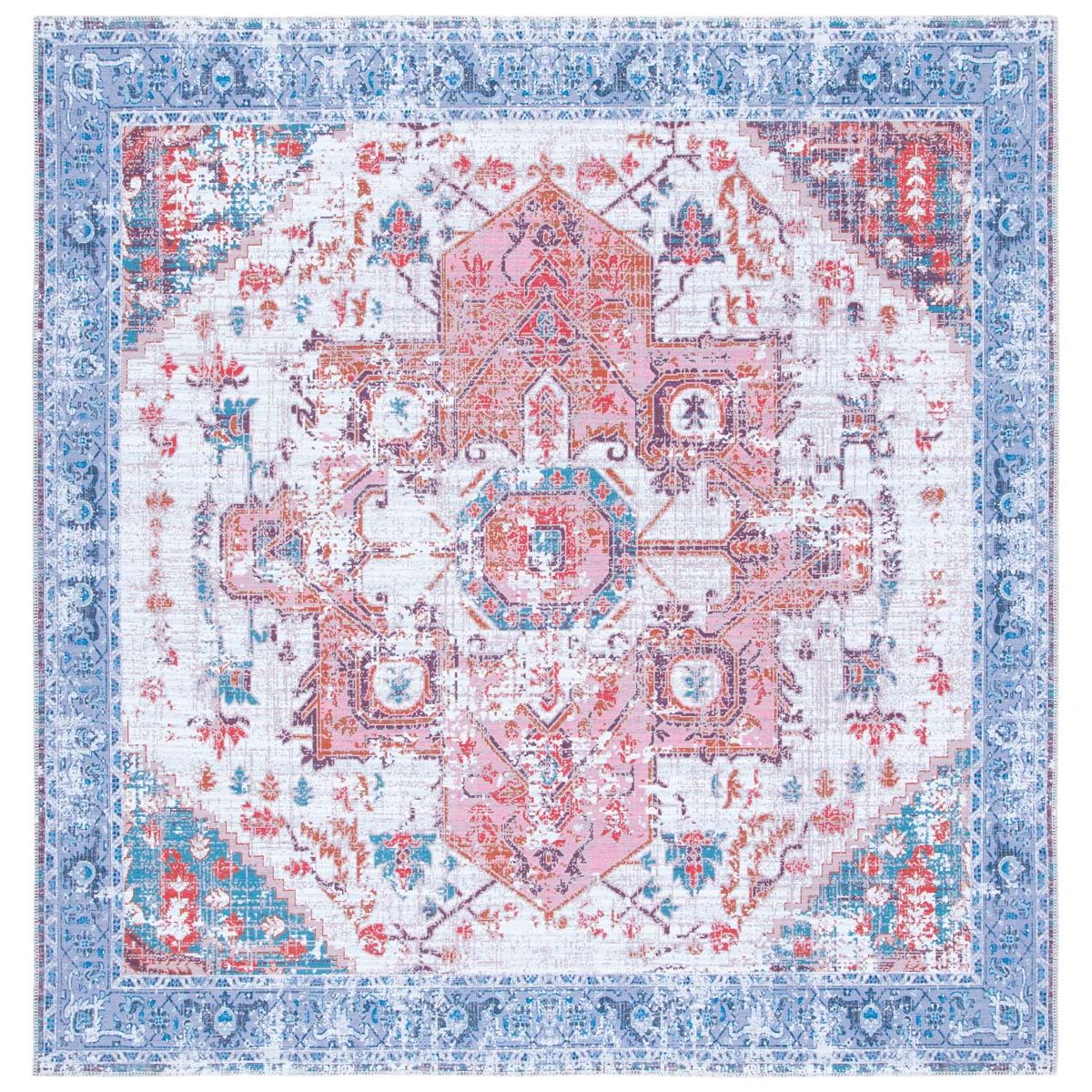 Safavieh Serapi Machine Washable 553 Rug, SEP553 - Rust / Blue