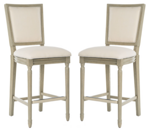 Safavieh Buchanan Rectangle Bar Stool(Set of 2), FOX6246