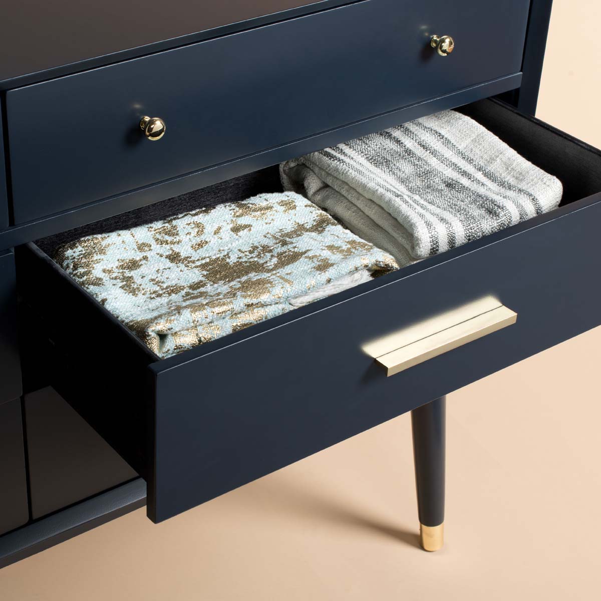Safavieh Couture Madden Retro Dresser - Navy / Brass
