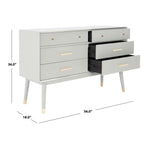 Safavieh Couture Madden Retro Dresser - Grey / Brass
