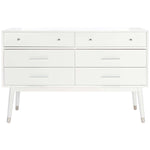 Safavieh Couture Madden Retro Dresser - White / Silver