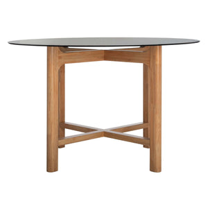 Safavieh Couture Ruthanne Round Glass Dining Table, SFV2133