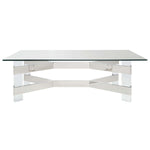 Safavieh Couture Eugene Acrylic Coffee Table - Silver / Clear