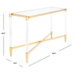 Safavieh Couture Kyla Acrylic Console Table - Gold