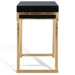 Safavieh Couture Abele Lacquer Side Table - Black Lacquer