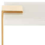 Safavieh Couture Mars Acrylic Drink Table - White / Brass