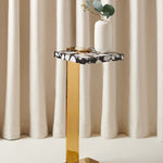 Safavieh Couture Mars Acrylic Drink Table - Black / Brass