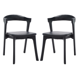 Safavieh Couture Brylie Wood And Leather Dining Chair(Set of 2), SFV4126