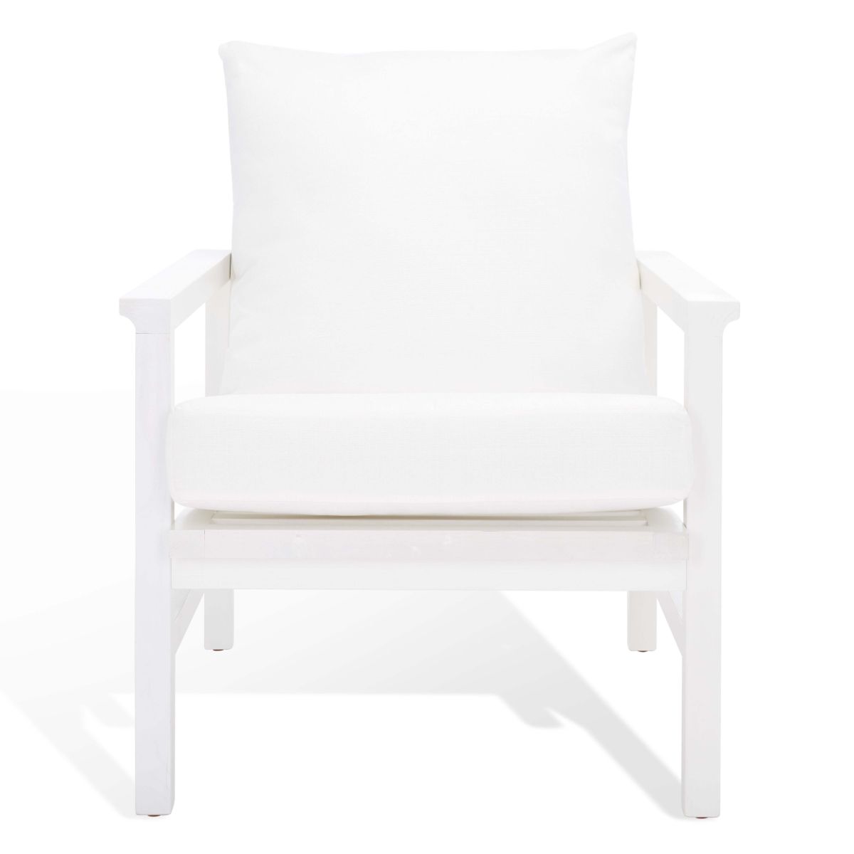 Safavieh Couture Maddison Cane Back Accent Chair - White / Natural