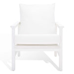 Safavieh Couture Maddison Cane Back Accent Chair - White / Natural