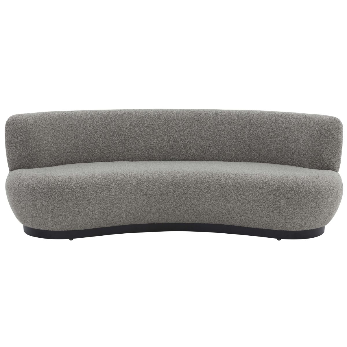 Safavieh Couture Stevie Boucle Curved Back Sofa - Light Grey / Black