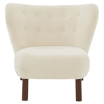 Safavieh Couture Gabriel Modern Wingback Chair - Ivory / Dark Brown