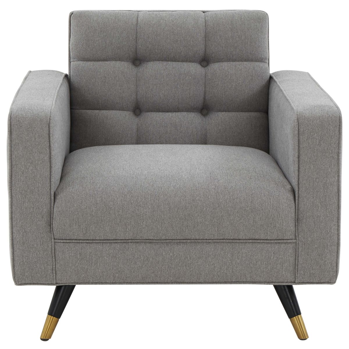 Safavieh Couture Bradson Tufted Back Accent Chair - Light Grey / Black