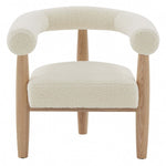 Safavieh Couture Jackie Curved Back Accent Chair - Ivory / Natural