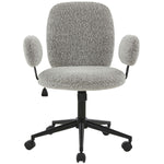 Safavieh Couture Emeril Boucle Adjustable Desk Chair - White / Black