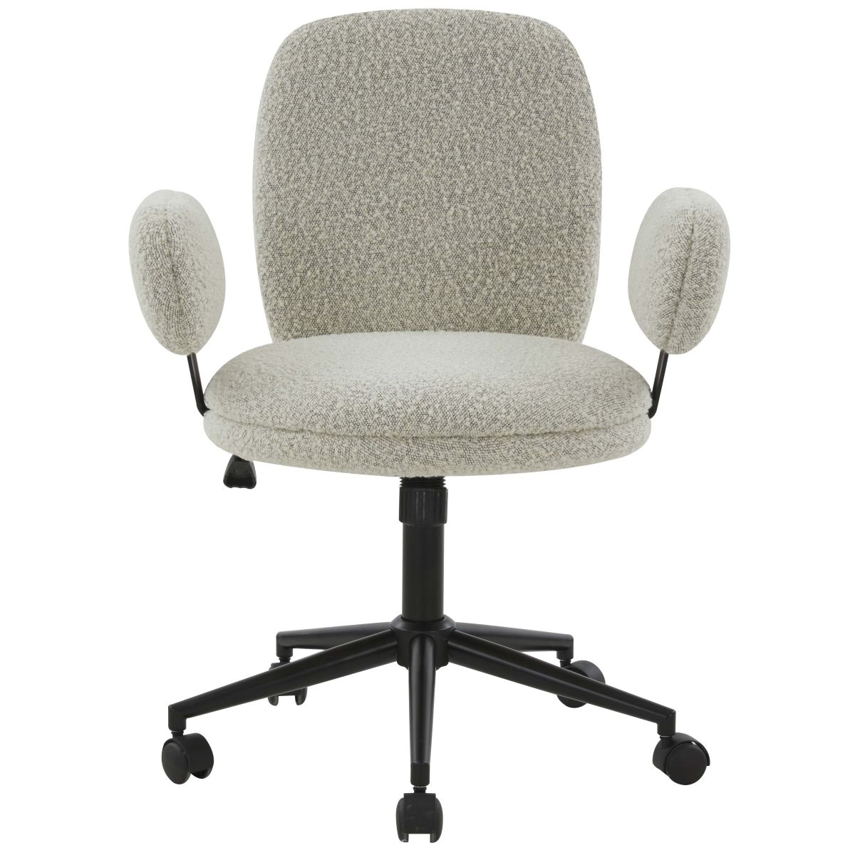Safavieh Couture Emeril Boucle Adjustable Desk Chair - Light Grey / Black