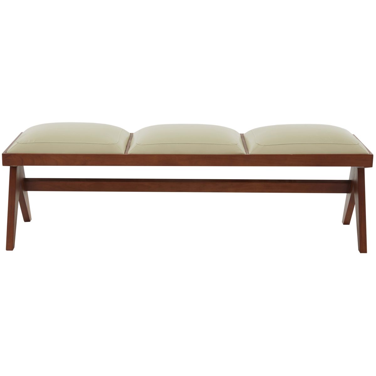 Safavieh Couture Rosselli Vegan Leather And Wood Bench