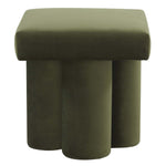 Safavieh Couture Deangelo Velvet Ottoman - Forest Green