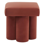Safavieh Couture Deangelo Velvet Ottoman - Rust