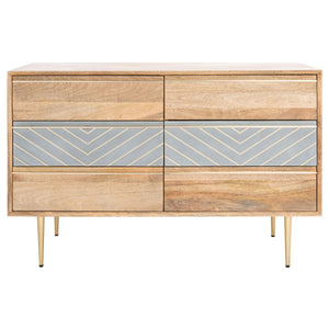Safavieh Couture Leni 6 Drawer Cement Dresser, SFV5715
