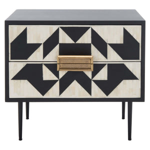 Safavieh Couture Kimori 2 Drawer Nightstand, SFV6612