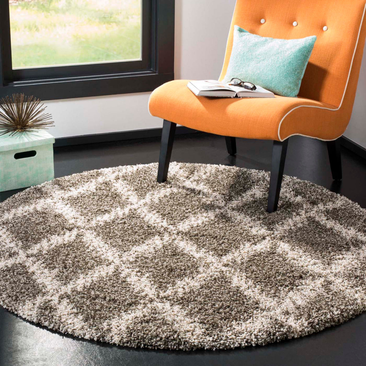 Safavieh Hudson Shag 333 Rug, SGH333 - Grey / Ivory