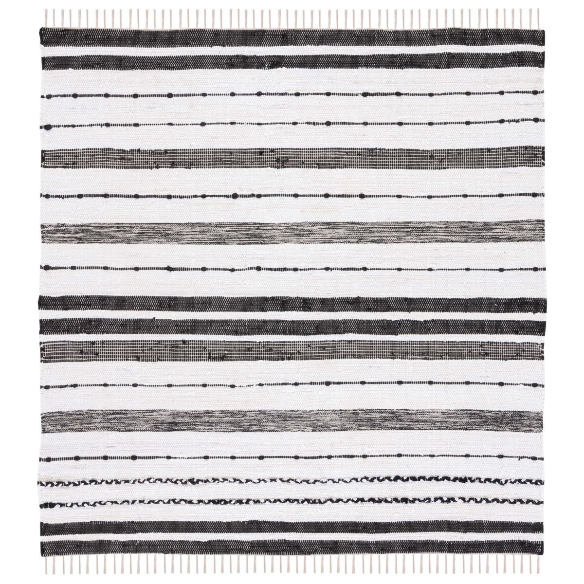 Safavieh Striped Kilim 201 Rug, STK201 - Ivory / Black