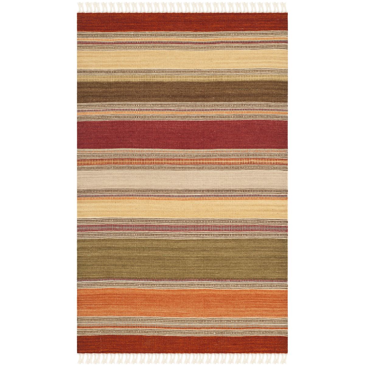 Safavieh Striped Kilim 317 Rug, STK317 - Green