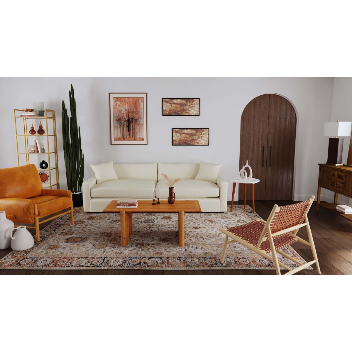 Safavieh Silverado 112 Rug, SVD112 - Ivory / Rust