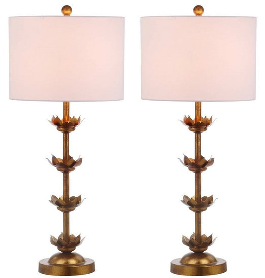 Safavieh Lani Leaf Table Lamp , TBL4016 - Antique Gold (Set of 2)
