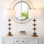 Safavieh Lani Leaf Table Lamp , TBL4016 - Antique Gold /White Linen Shade
