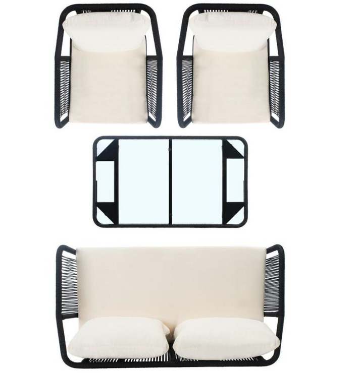 Safavieh Torsla 4Pc Rope Living Set , PAT7520