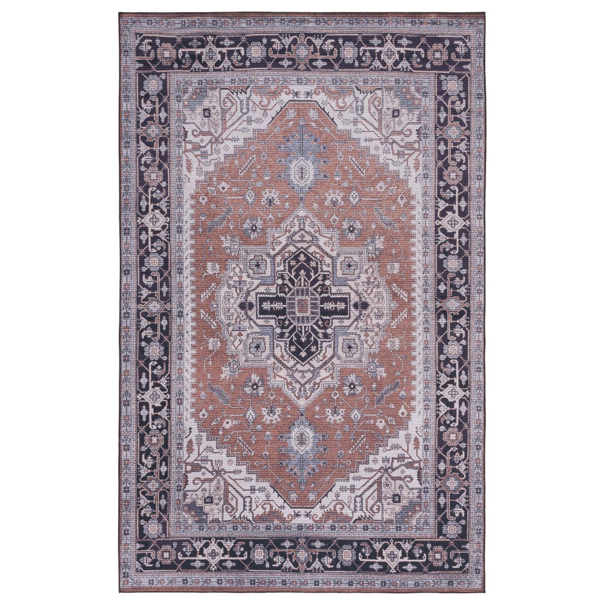 Safavieh Tucson 128 Rug, TSN128 - Rust / Navy