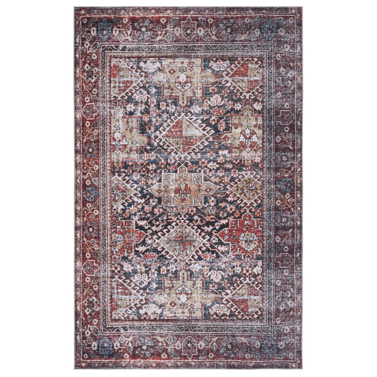 Safavieh Tucson 130 Rug, TSN130 - Navy / Rust