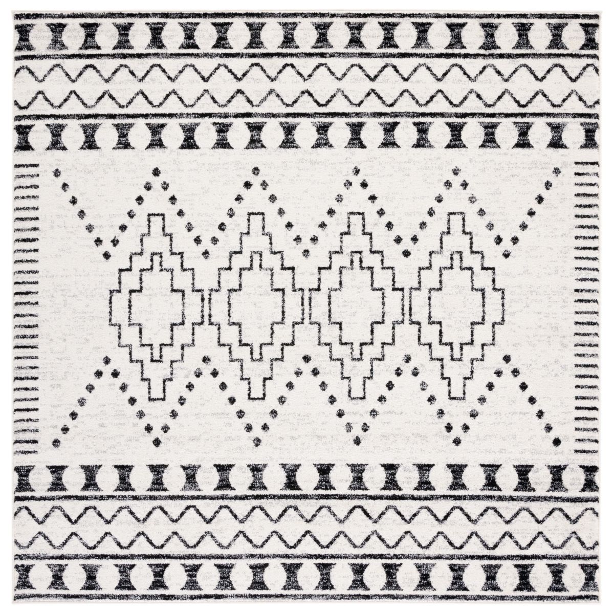 Safavieh Tulum 646 Rug, TUL646 - BLACK / IVORY