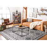 Safavieh Tulum 648 Rug, TUL648 - BLACK / IVORY