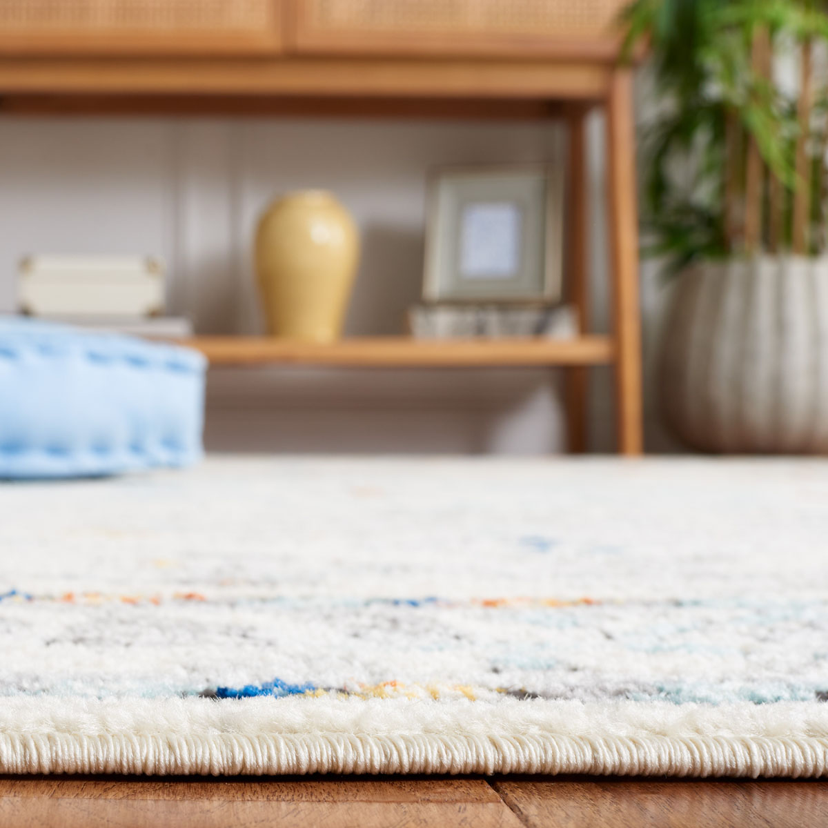 Safavieh Tulum 661 Rug, TUL661 - IVORY GREY / BLUE RUST