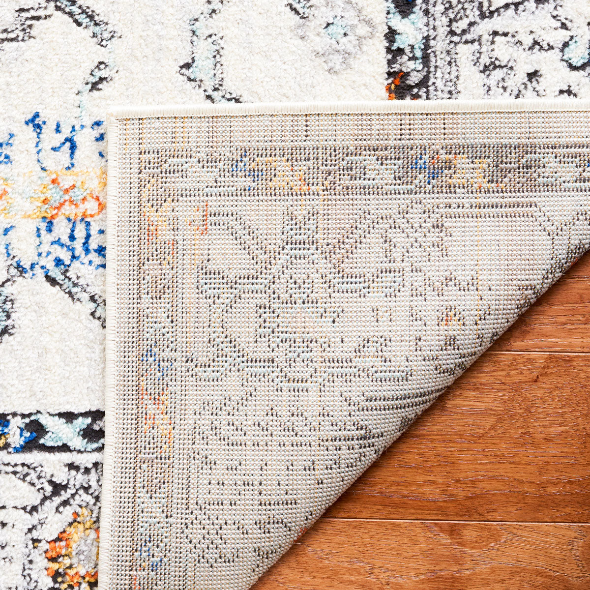 Safavieh Tulum 661 Rug, TUL661 - IVORY GREY / BLUE RUST