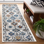 Safavieh Tulum 662 Rug, TUL662 - IVORY GREY / BLUE RUST