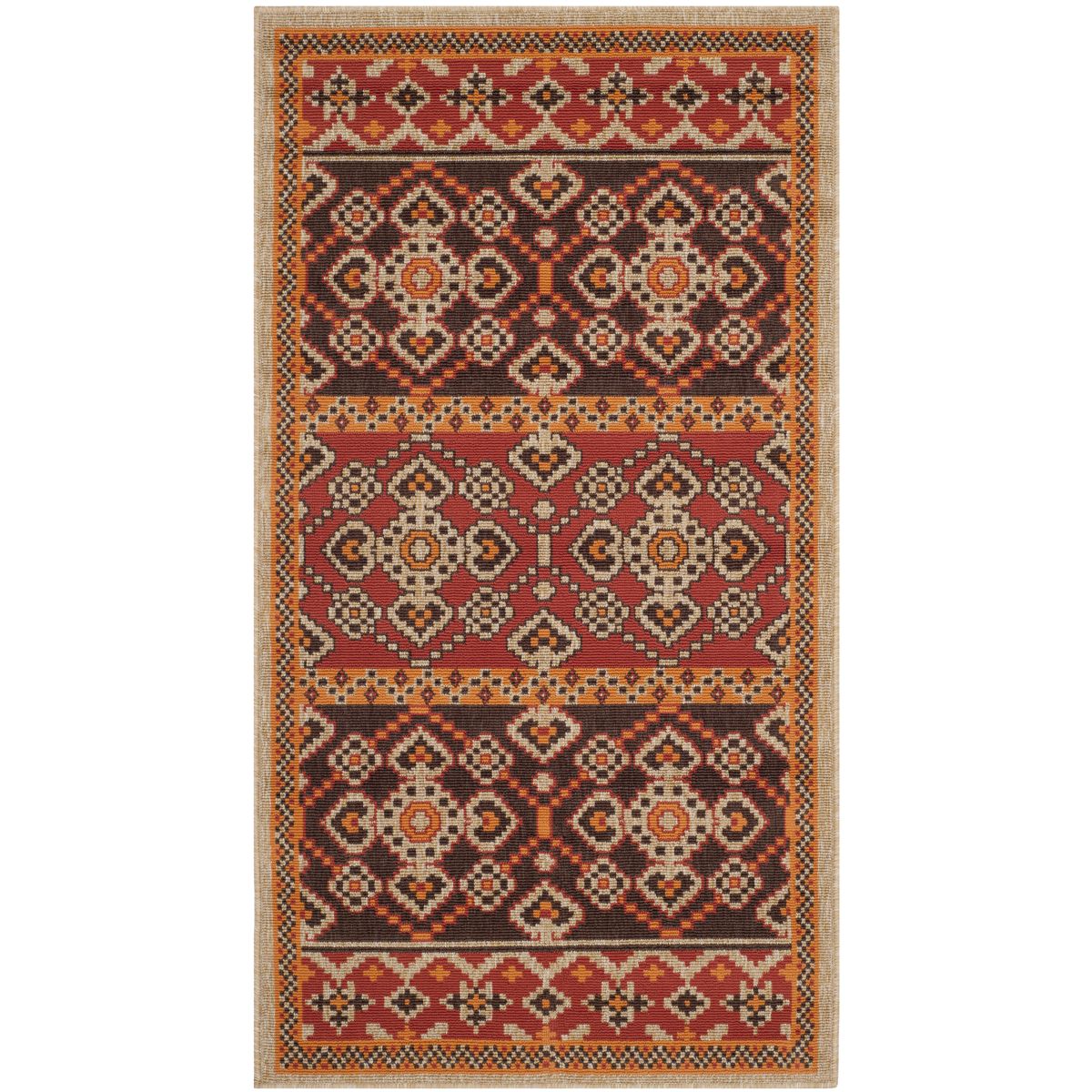 Safavieh Veranda 093 Rug, VER093 - Red / Chocolate