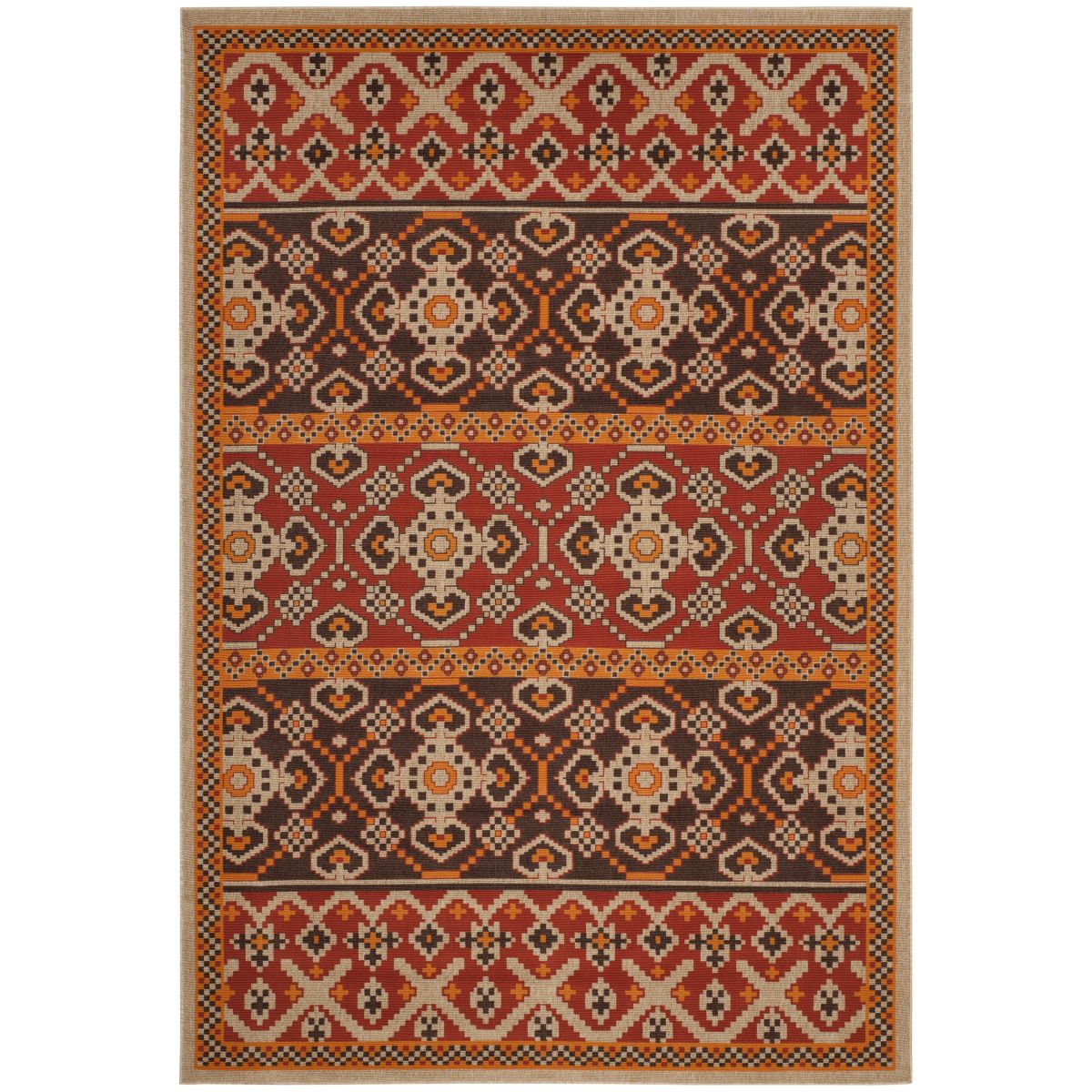 Safavieh Veranda 093 Rug, VER093 - Red / Chocolate