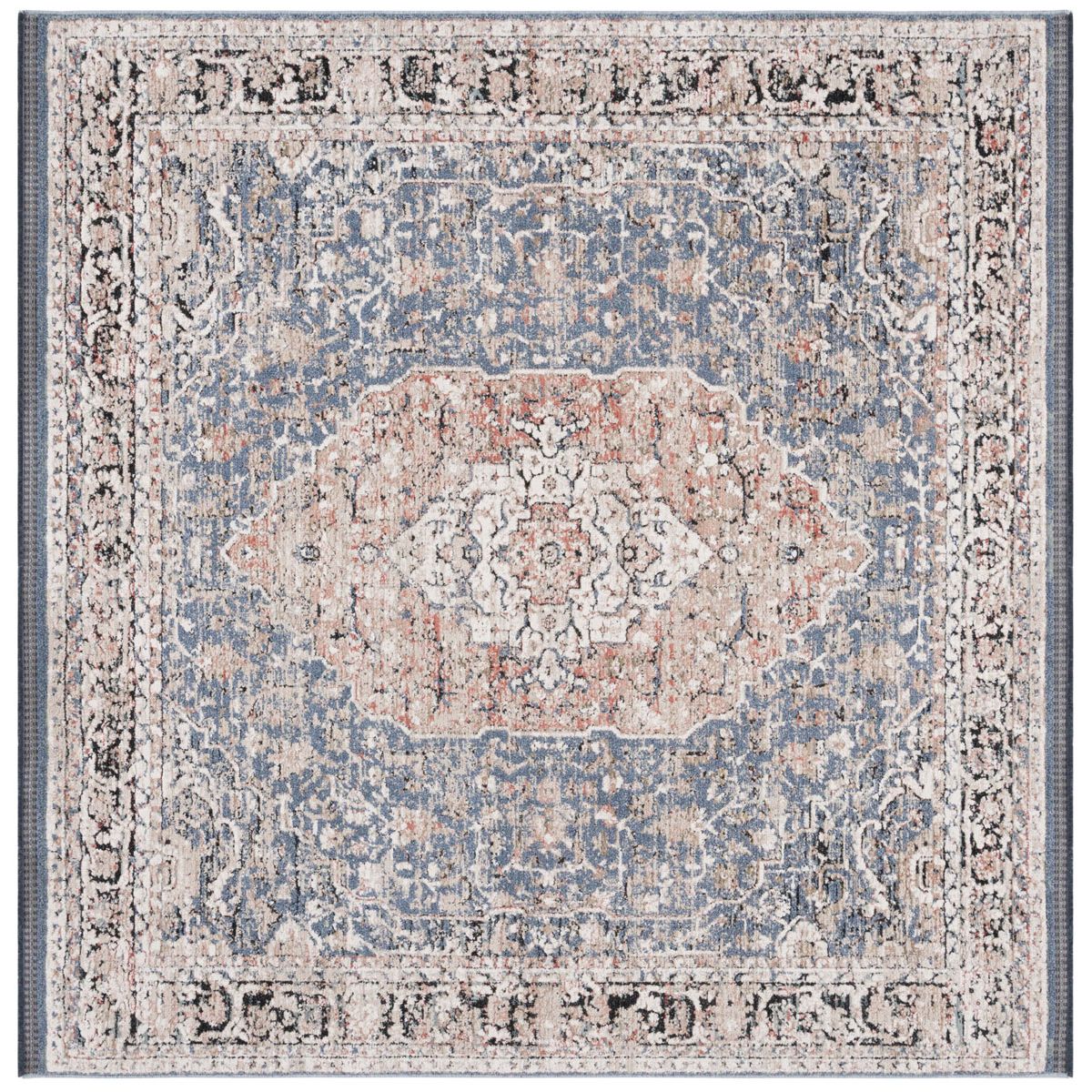 Safavieh Vivaldi 565 Rug, VIV565 - Blue / Rust