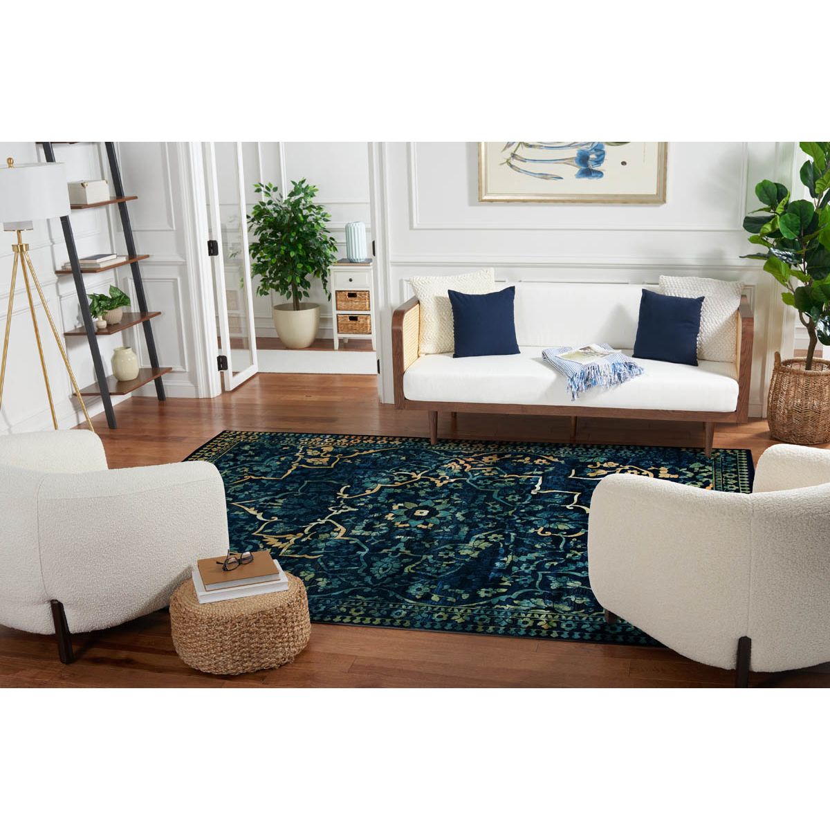 Safavieh Vintage 175 Rug, VTG175 - Blue / Yellow